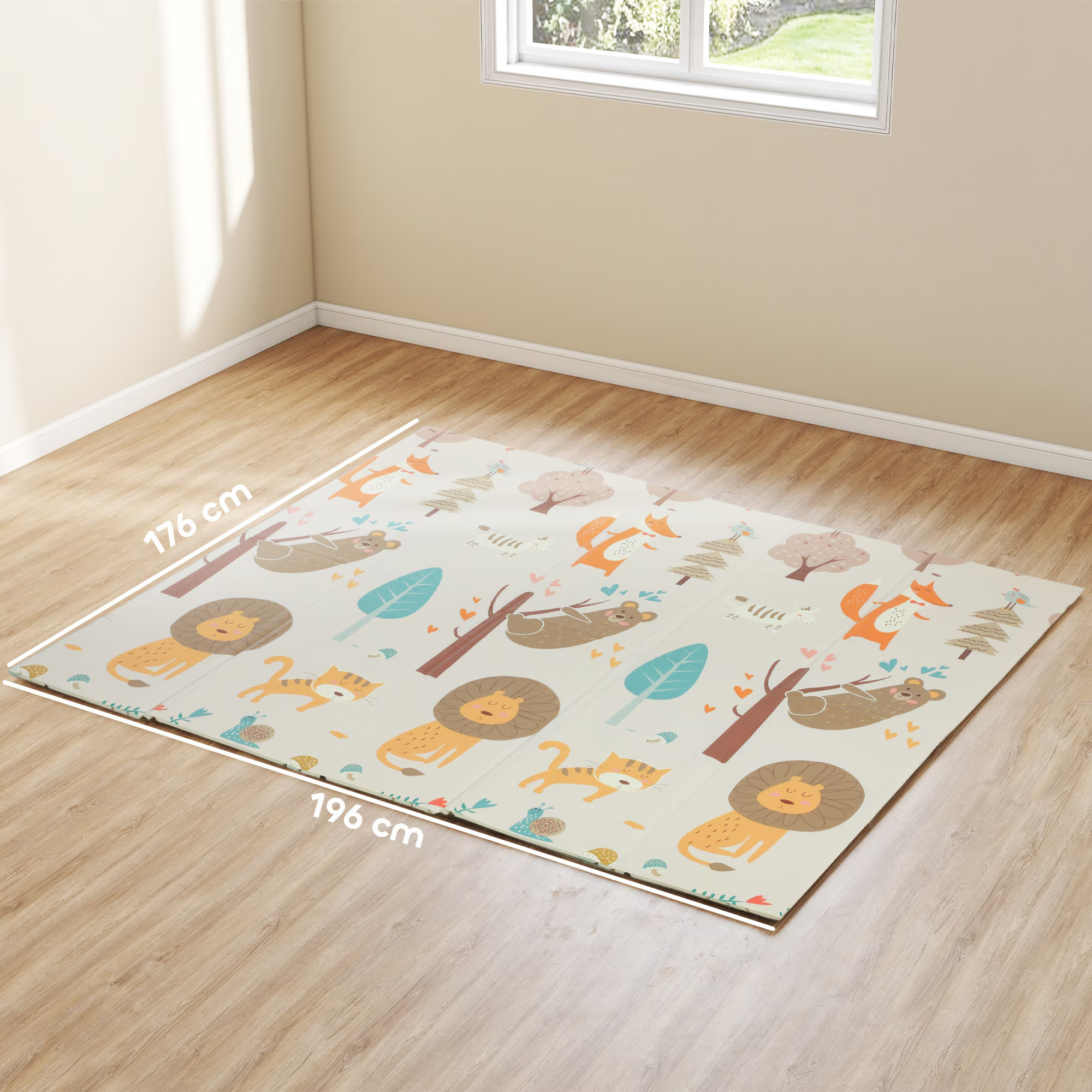 Детско килимче за игра 150x180 см двулицево и топлоизолиращо - Image 2