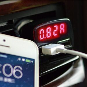 4 в 1 Зарядно за кола с 2 usb 3.1A Волтметър, Амперметър