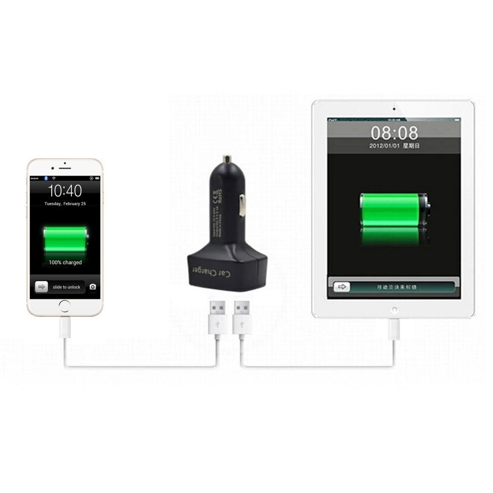 4 в 1 Зарядно за кола с 2 usb 3.1A Волтметър, Амперметър - Image 6
