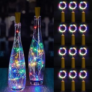 Соларна LED коркова тапа за бутилки с многоцветни светлини – 2 метра, 20 диода