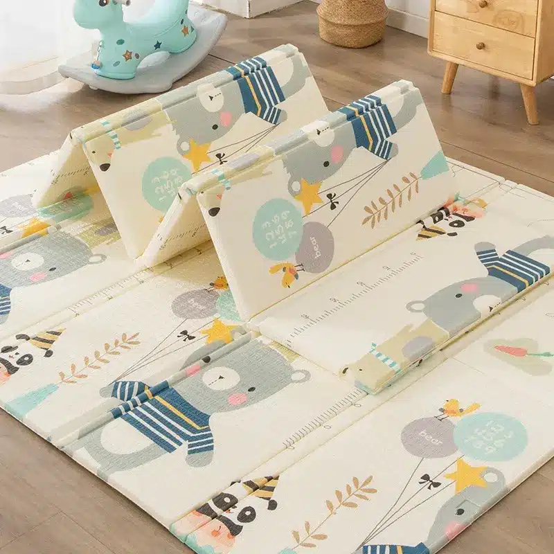 Сгъваема термо постелка и двулицево меко килимче за игра XPE 1 см - Image 3