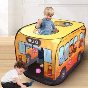 Сгъваема Pop up палатка за деца Училищен автобус с животни