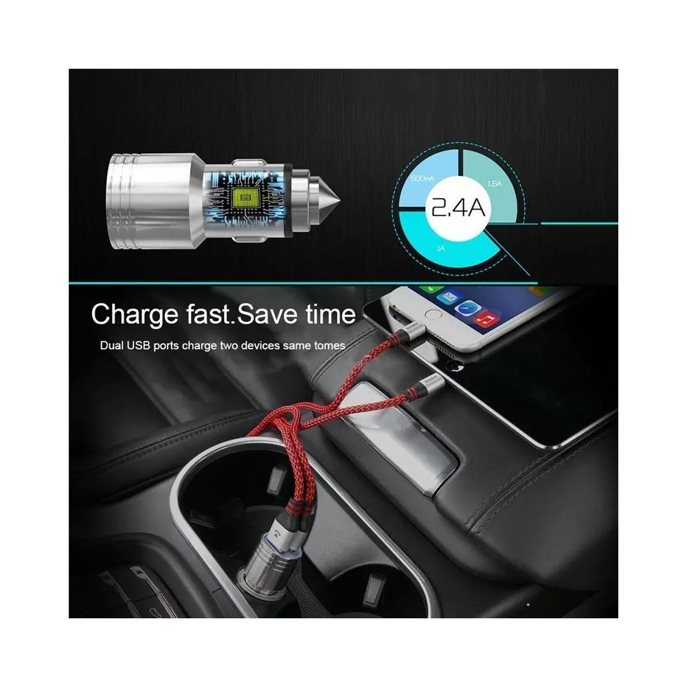 Зарядно за кола за бързо зареждане с 2 бр. USB - Image 5