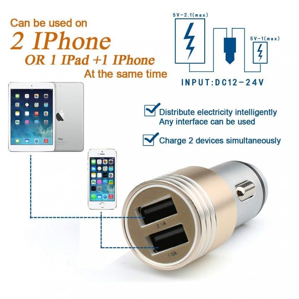 Зарядно за кола за бързо зареждане с 2 бр. USB - Image 8