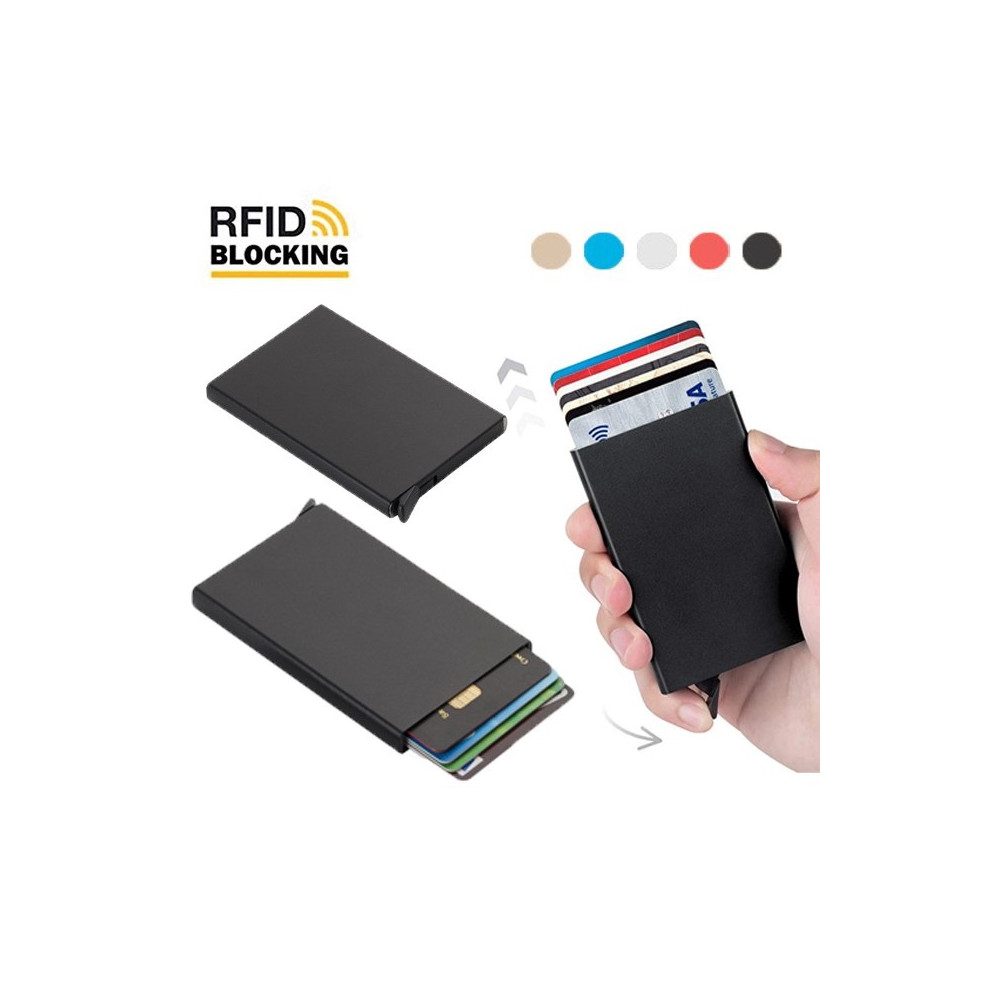 Черен Картодържател с RFID Защита за Безконтактни Карти - Алуминиев - Image 10