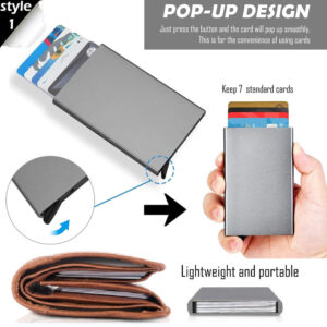 Картодържател с RFID Защита за Безконтактни Карти - Алуминиев