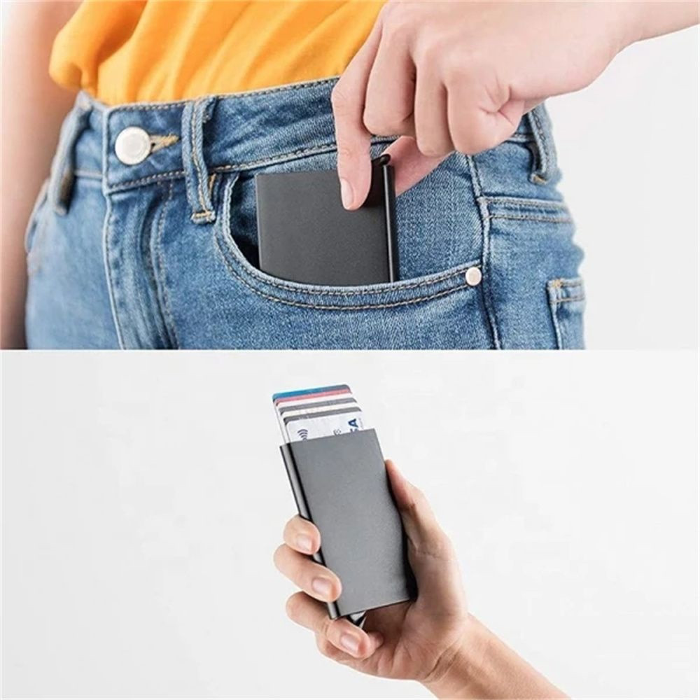 Картодържател с RFID Защита за Безконтактни Карти - Алуминиев - Image 3