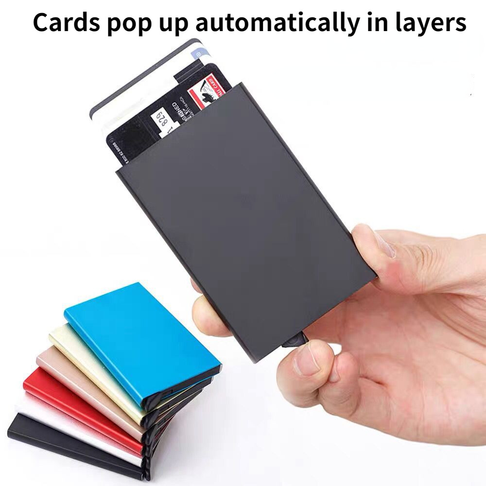 Черен Картодържател с RFID Защита за Безконтактни Карти - Алуминиев - Image 7