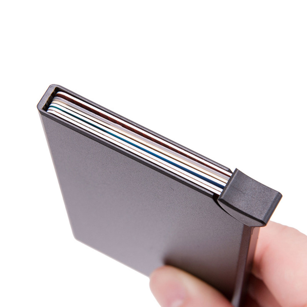 Черен Картодържател с RFID Защита за Безконтактни Карти - Алуминиев - Image 9