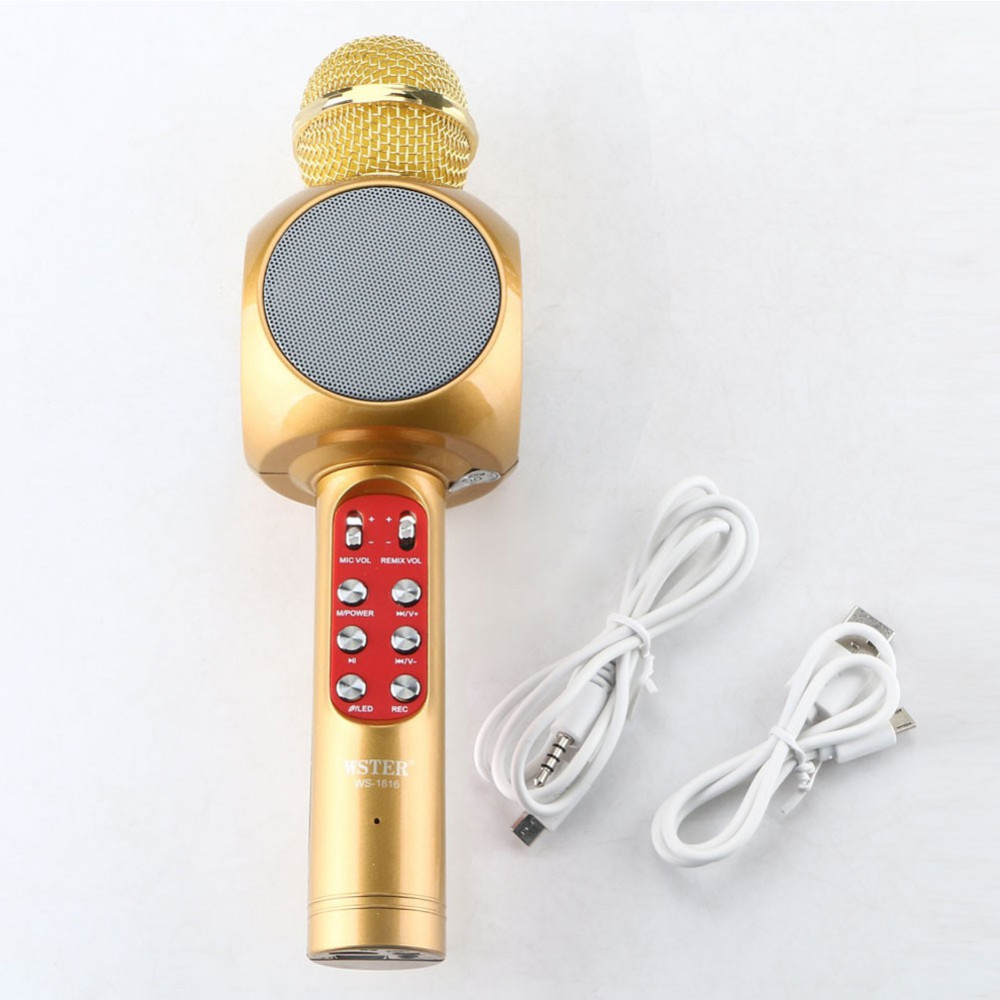 Караоке микрофон с вградена тонколона и bluetooth WSTER WS-1816 - Image 6