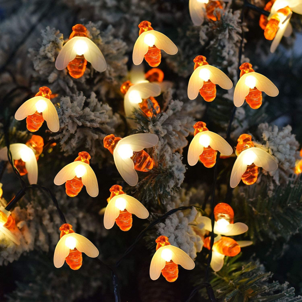 Градински лампички във форма на пчели със соларен панел - Image 8