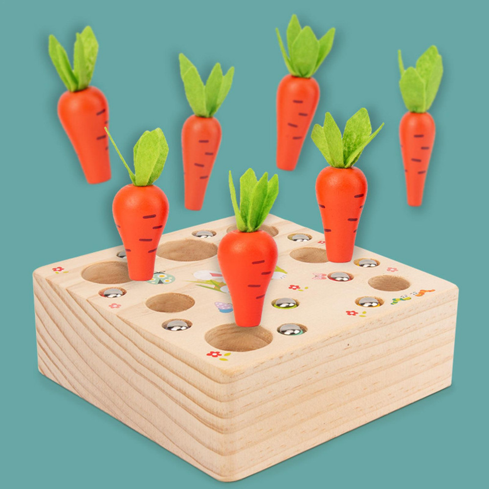 Дървена игра бране на моркови и магнитен риболов - Image 12