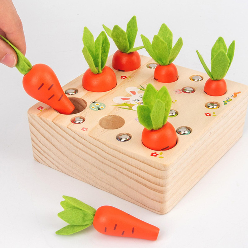 Дървена игра бране на моркови и магнитен риболов - Image 11