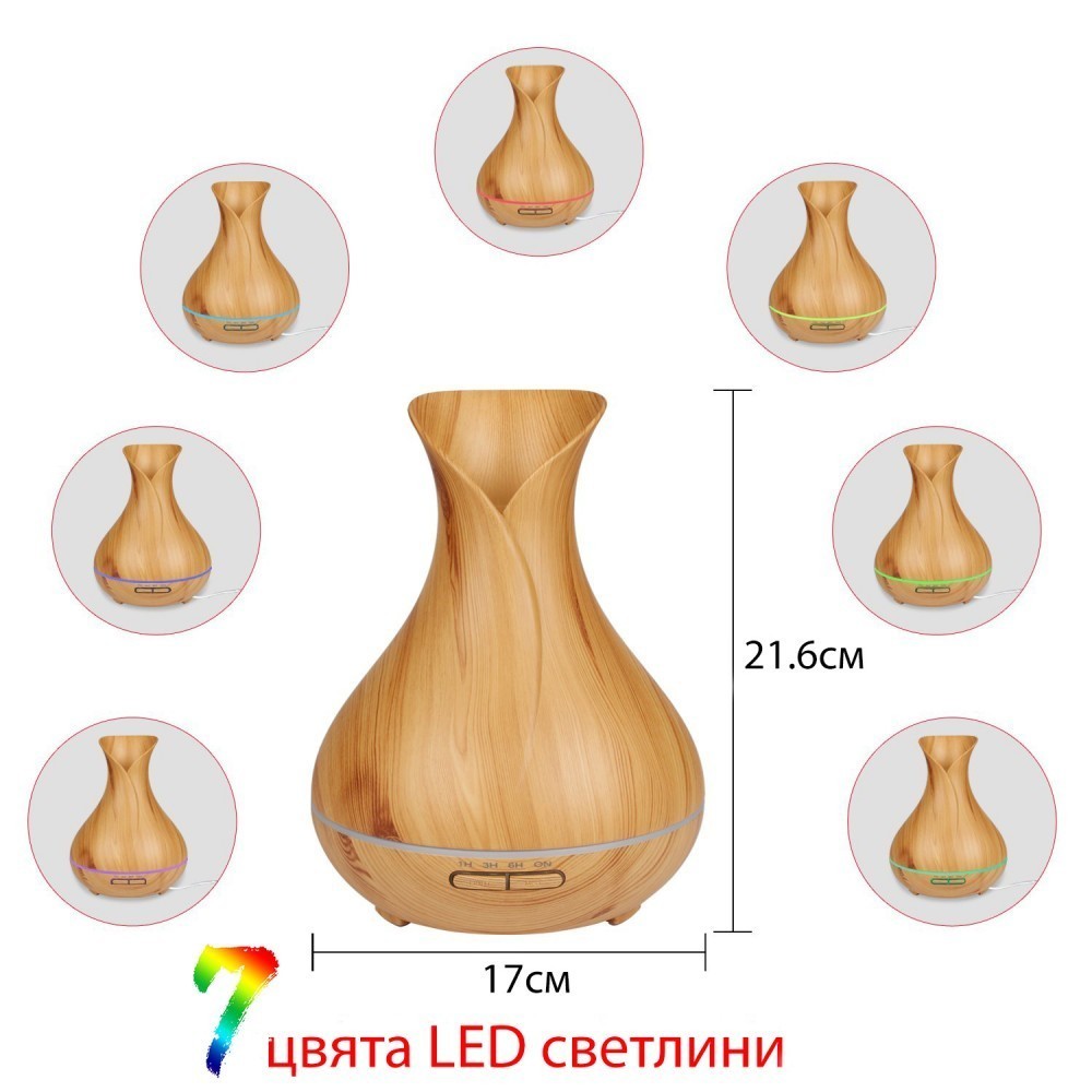 Ултразвуков арома дифузер с етерични масла - Image 3