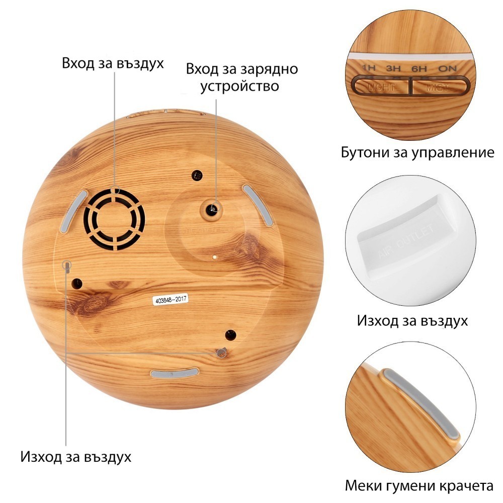 Ултразвуков арома дифузер с етерични масла - Image 5