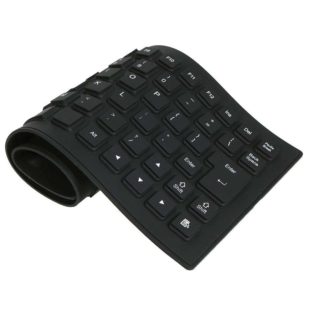 Водоустойчива сгъваема силиконова клавиатура-гумена с USB - Image 5