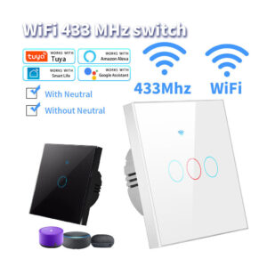 Wi-Fi Смарт Сензорен Ключтление за осветление с тъч стъклен панел