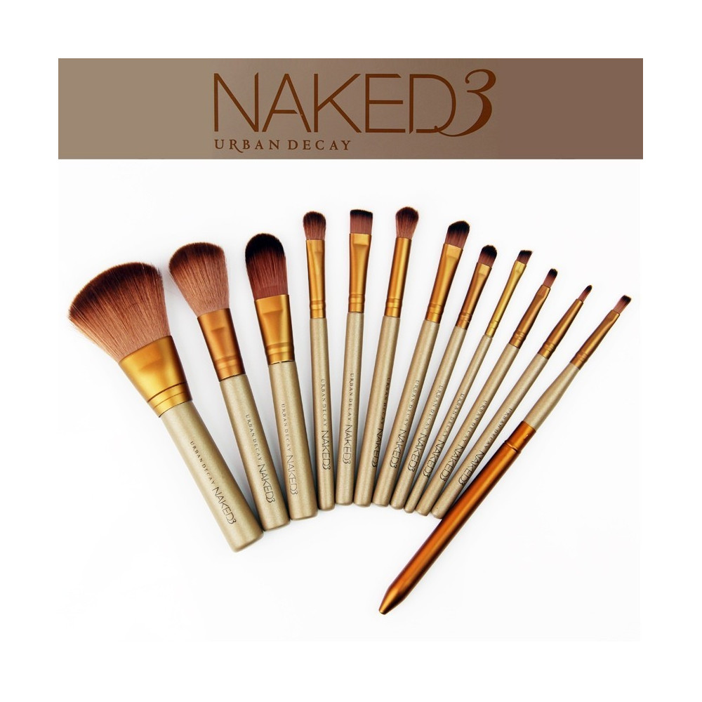 Комплект качествени 12 четки за грим и сенки NAKED3 Urban Decay - Image 5