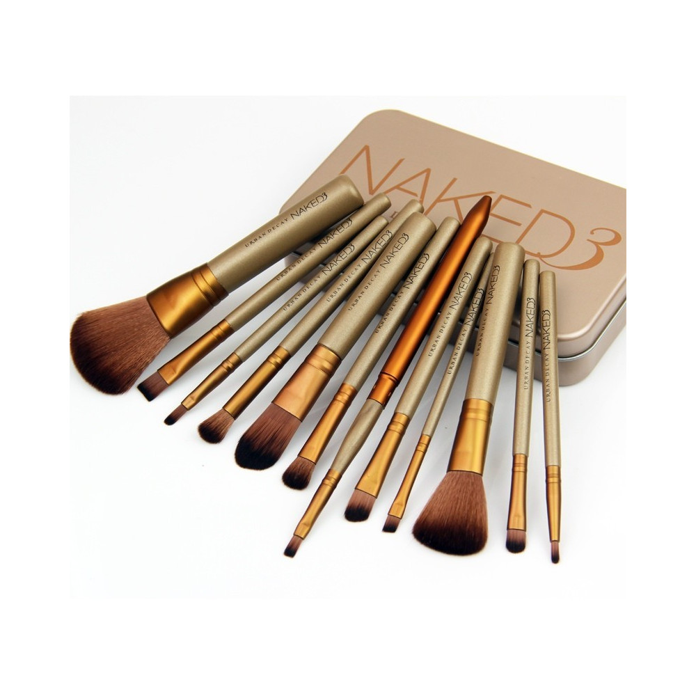 Комплект качествени 12 четки за грим и сенки NAKED3 Urban Decay