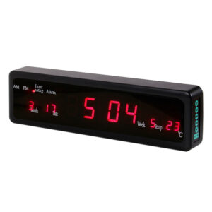 LED електронен часовник CX 808с големи цифри. Показва час, дата и температура
