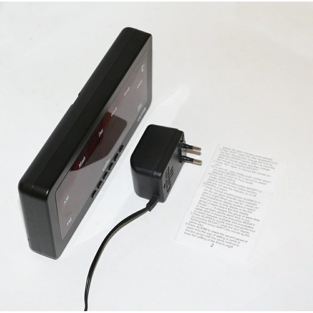 LED електронен часовник CX-2158, свети в червено - Image 8