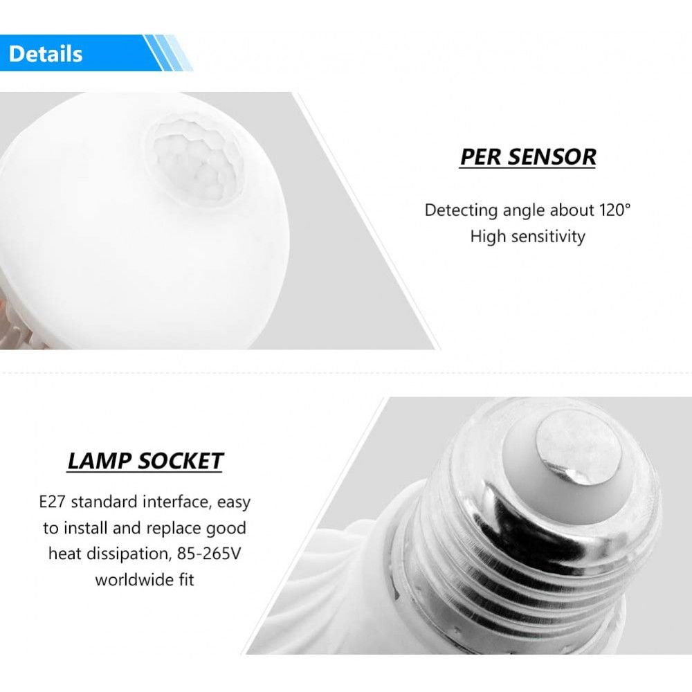 LED КРУШКА СЪС СЕНЗОР ЗА ДВИЖЕНИЕ E27 - Image 2