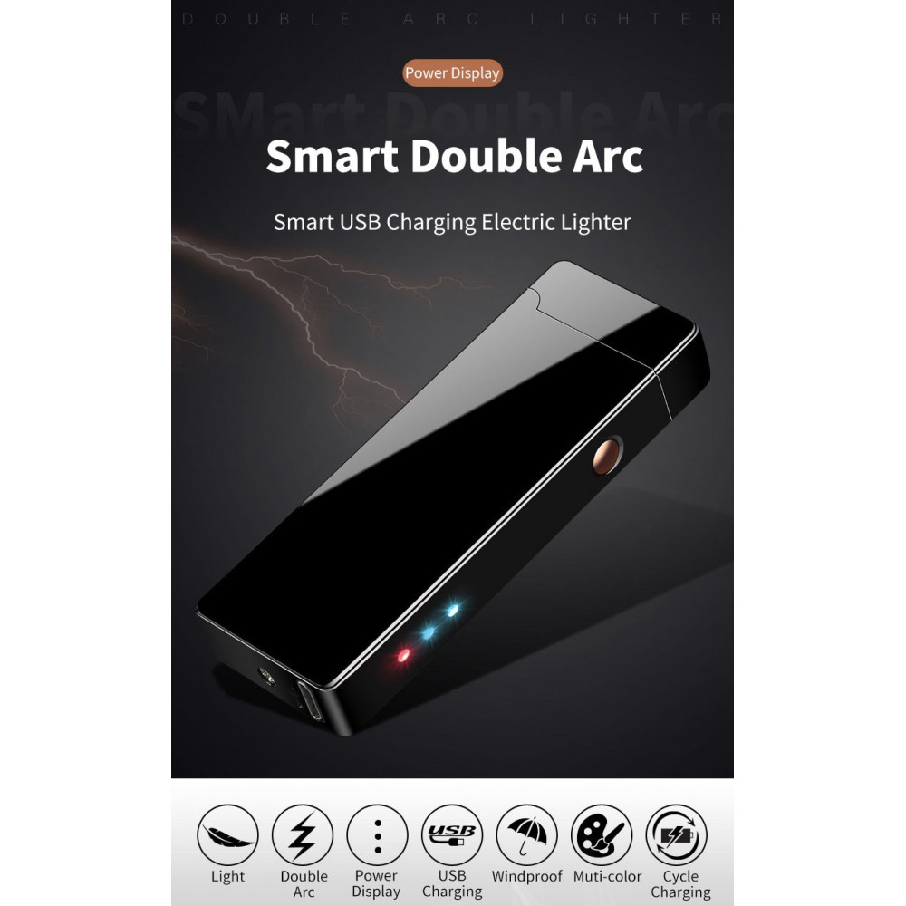 Луксозна Usb Запалка с двойна волтова дъга и Touch - Image 3