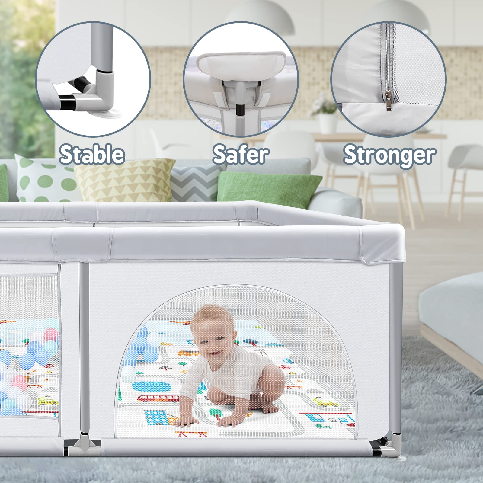 Просторна детска кошара за игра 1.5 х 2 метра - Image 2