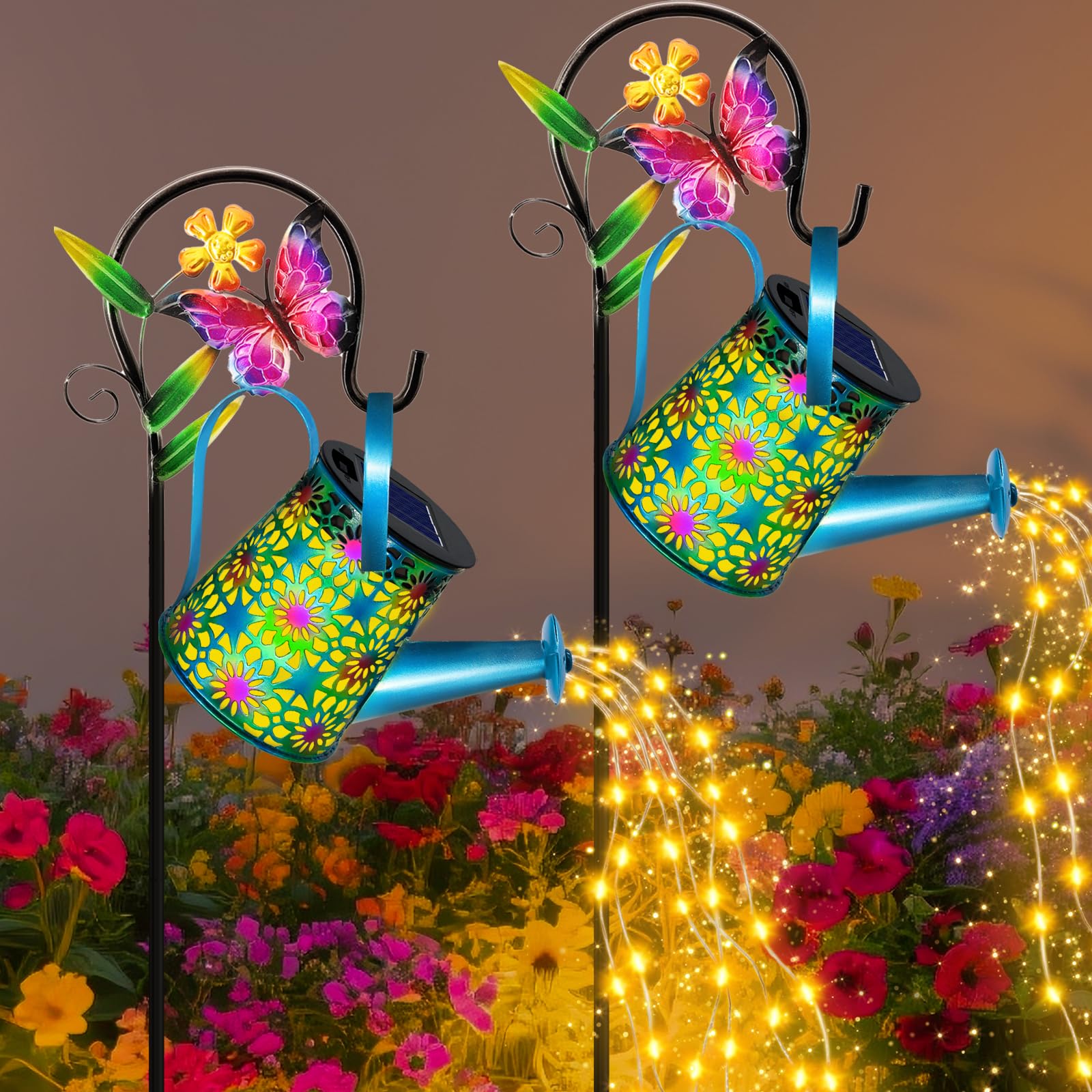 Декоративна соларна лейка с LED ефект „изливаща се светлина“ - Image 3
