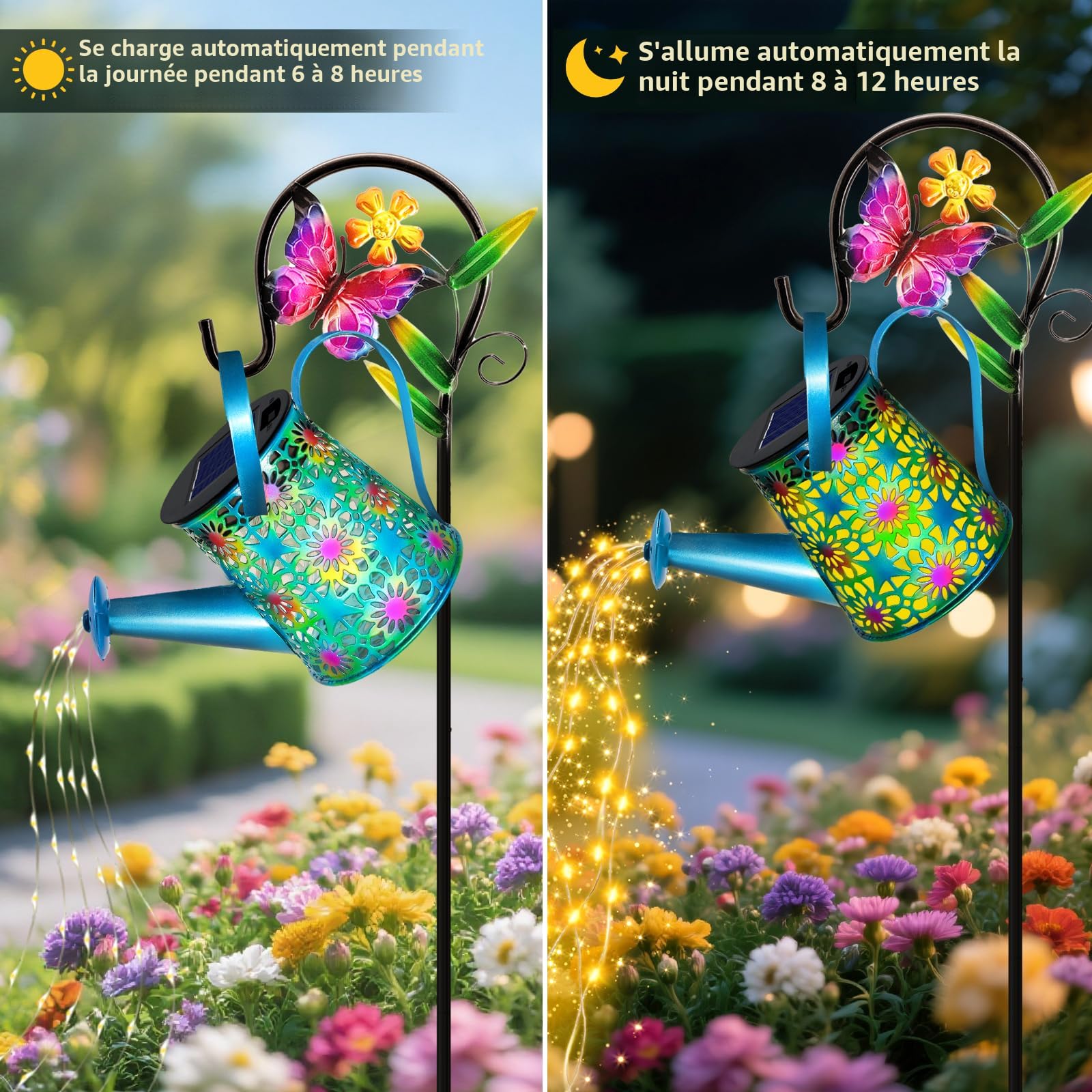 Декоративна соларна лейка с LED ефект „изливаща се светлина“ - Image 5