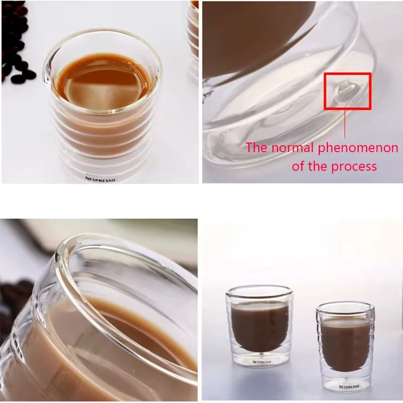 Двустенна Стъклена Чаша Nespresso 150 мл Термоизолираща за Кафе Lungo - Image 5