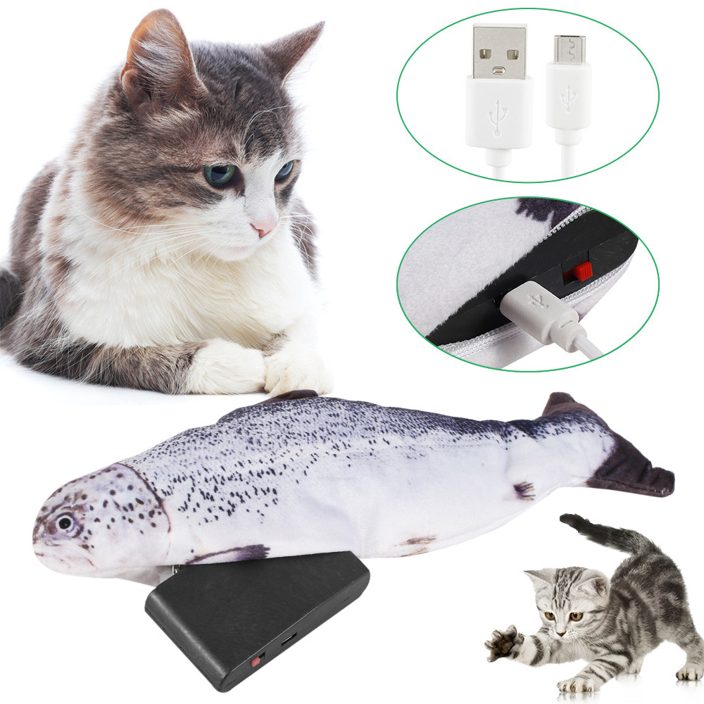 Мърдаща се играчка рибка за котки с USB батерия - Image 2