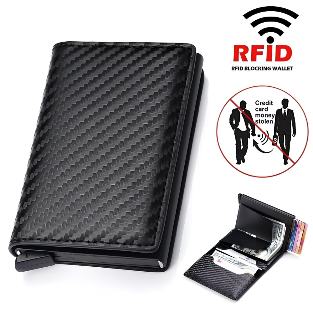 Портфейл с rfid защита - Карбонов