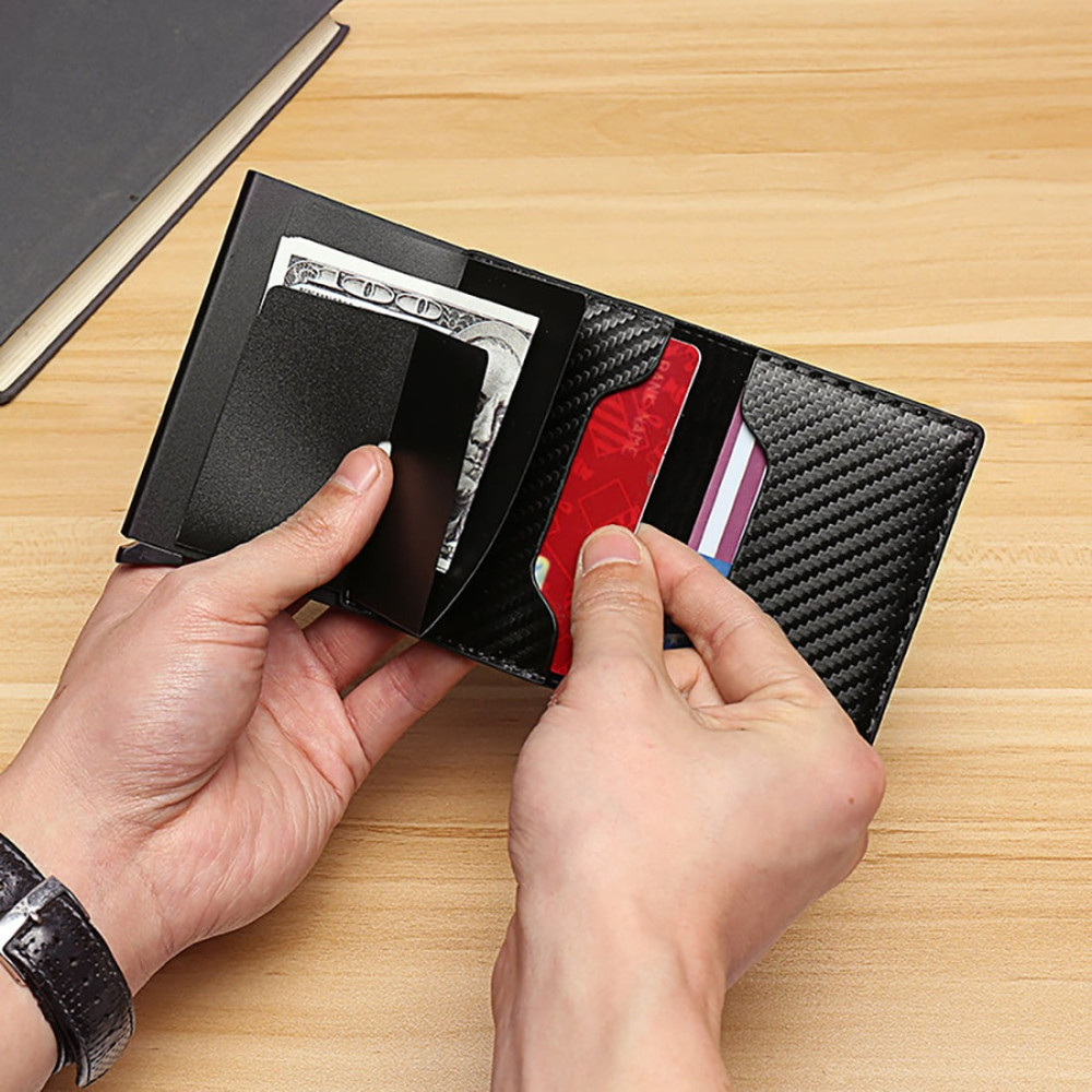 Портфейл с rfid защита - Карбонов - Image 4