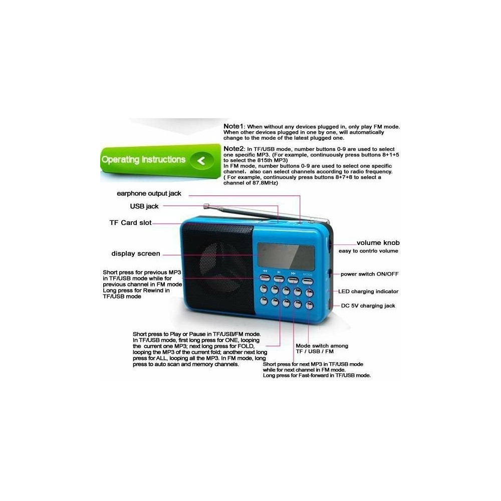 Портативно радио MP3, мощен високоговорител - Image 2
