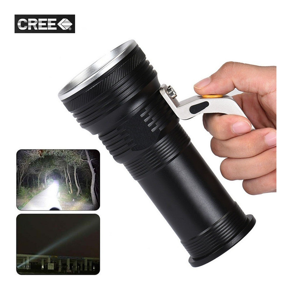 Мощен CREE T6 LED фенер с дръжка