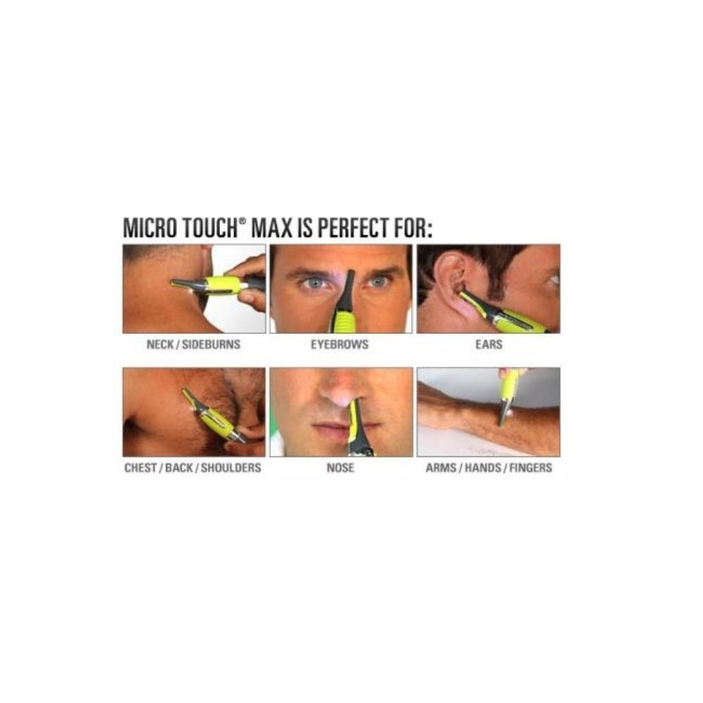 Мъжки тример за поддържане на брада, мустаци, вежди, бакенбарди Micro Touch Max - Image 5