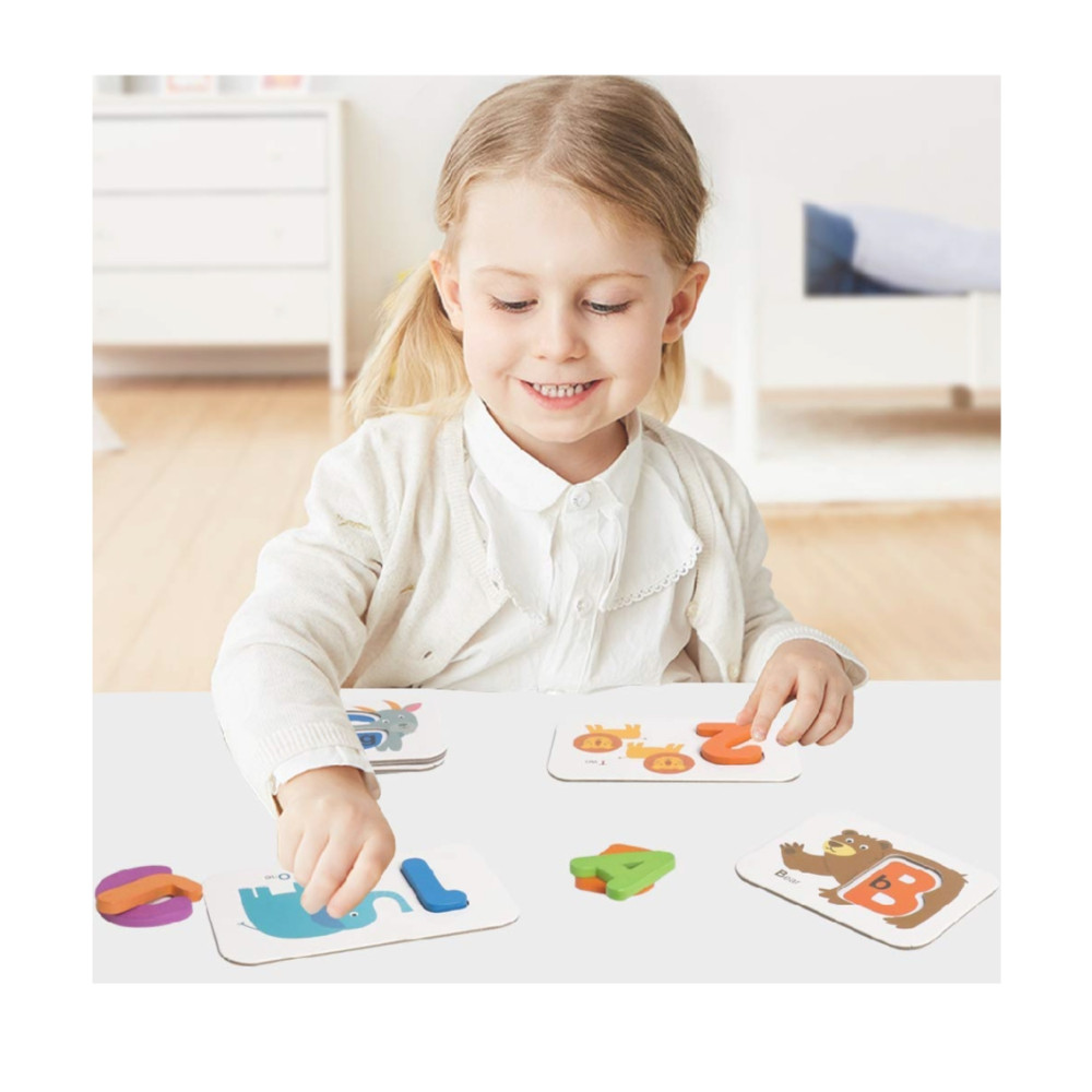 Аlphabet Образователна игра с дървени букви, цифри и флаш карти - Image 13