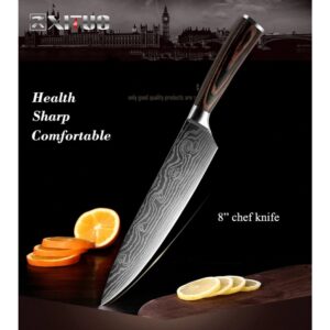 Кухненски нож професионален от японска дамаскова стомана