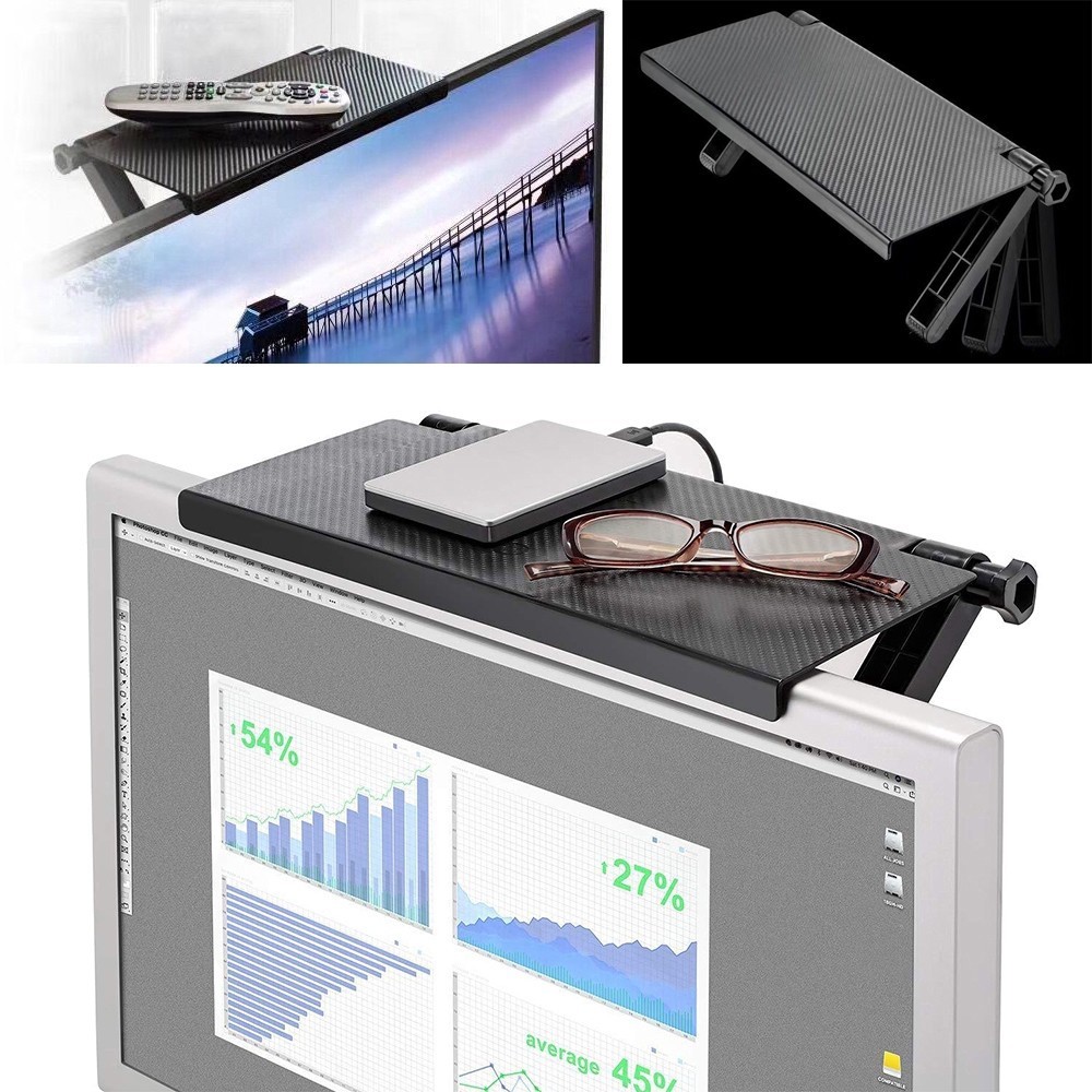 Регулиращ се рафт за поставяне върху монитор или телевизор Screen Top Shelf - Image 5
