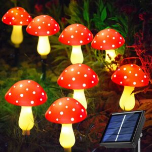 Комплект 8 Соларни LED Лампи "Гъбки"