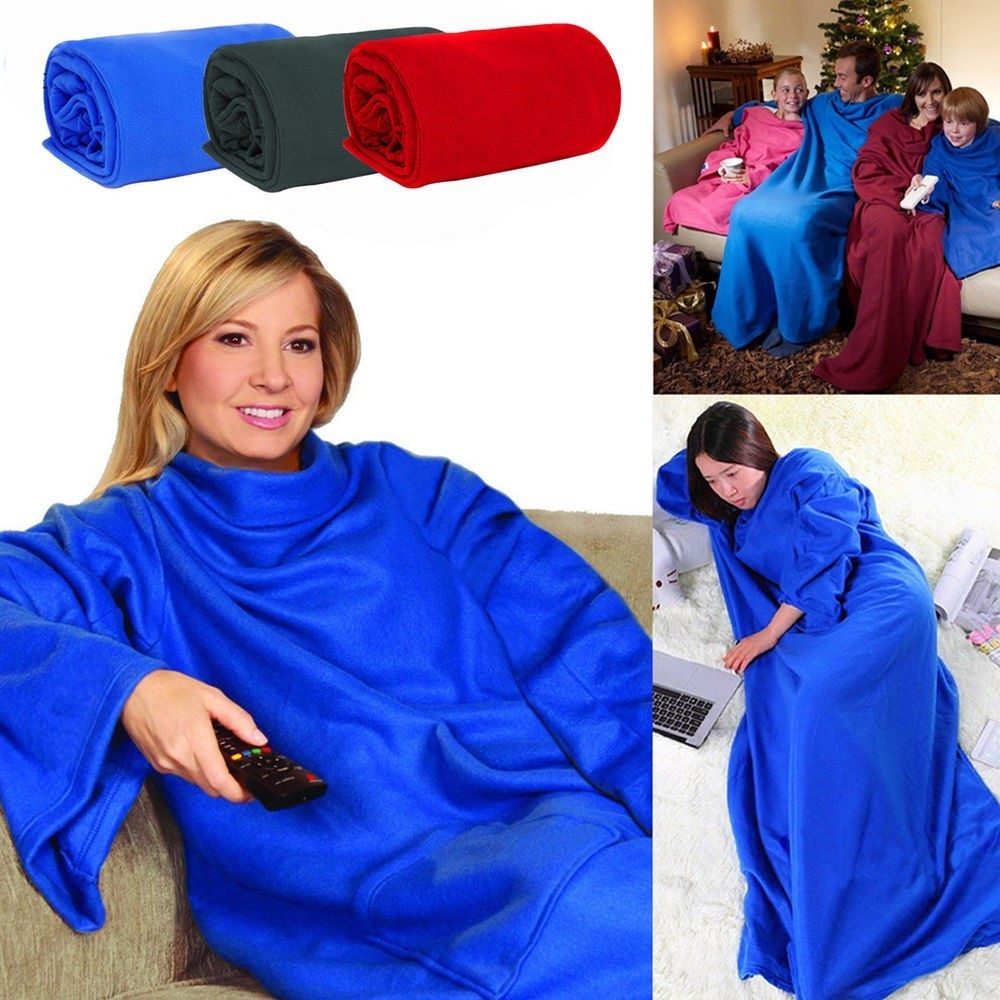 Одеяло от микроплюш с ръкави SNUGGIE - Image 2