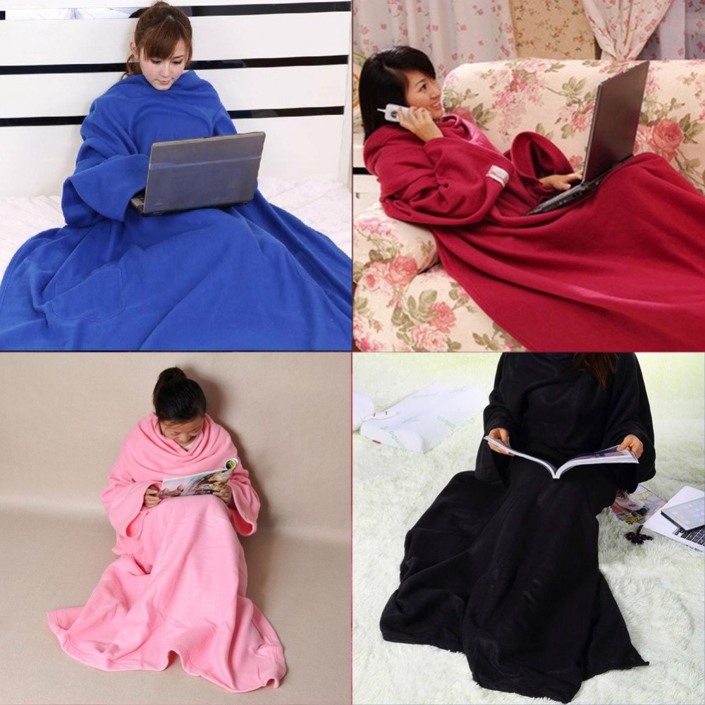 Одеяло от микроплюш с ръкави SNUGGIE - Image 4