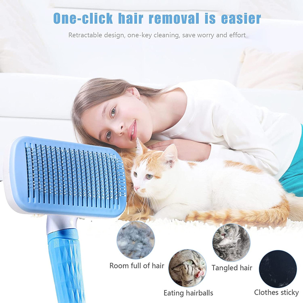 Самопочистваща се четка за козина за котки и кучета - Image 2