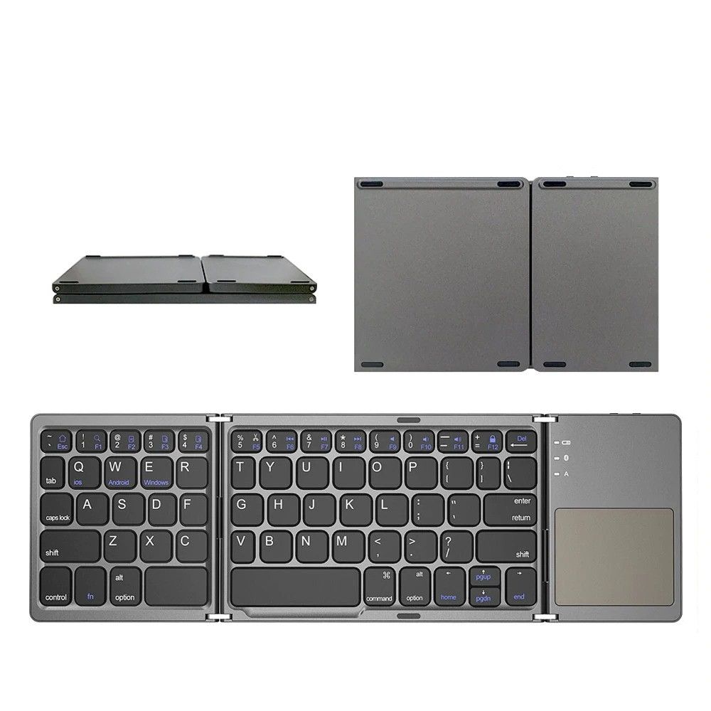 Безжична сгъваема клавиатура със сензорен панел за IOS Android Samsung Windows Ipad Tablet Notebook - Image 10