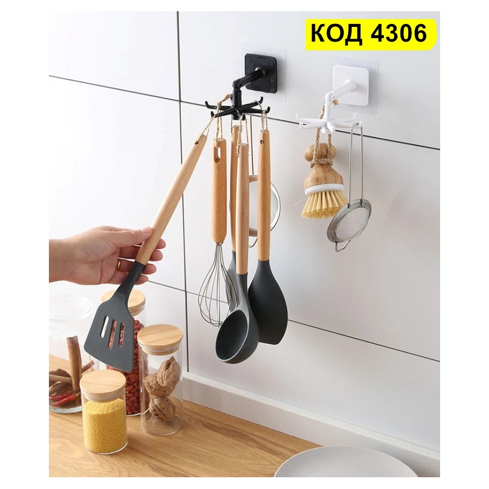 Въртяща закачалка за кухненски прибори - самозалепваща - Image 8