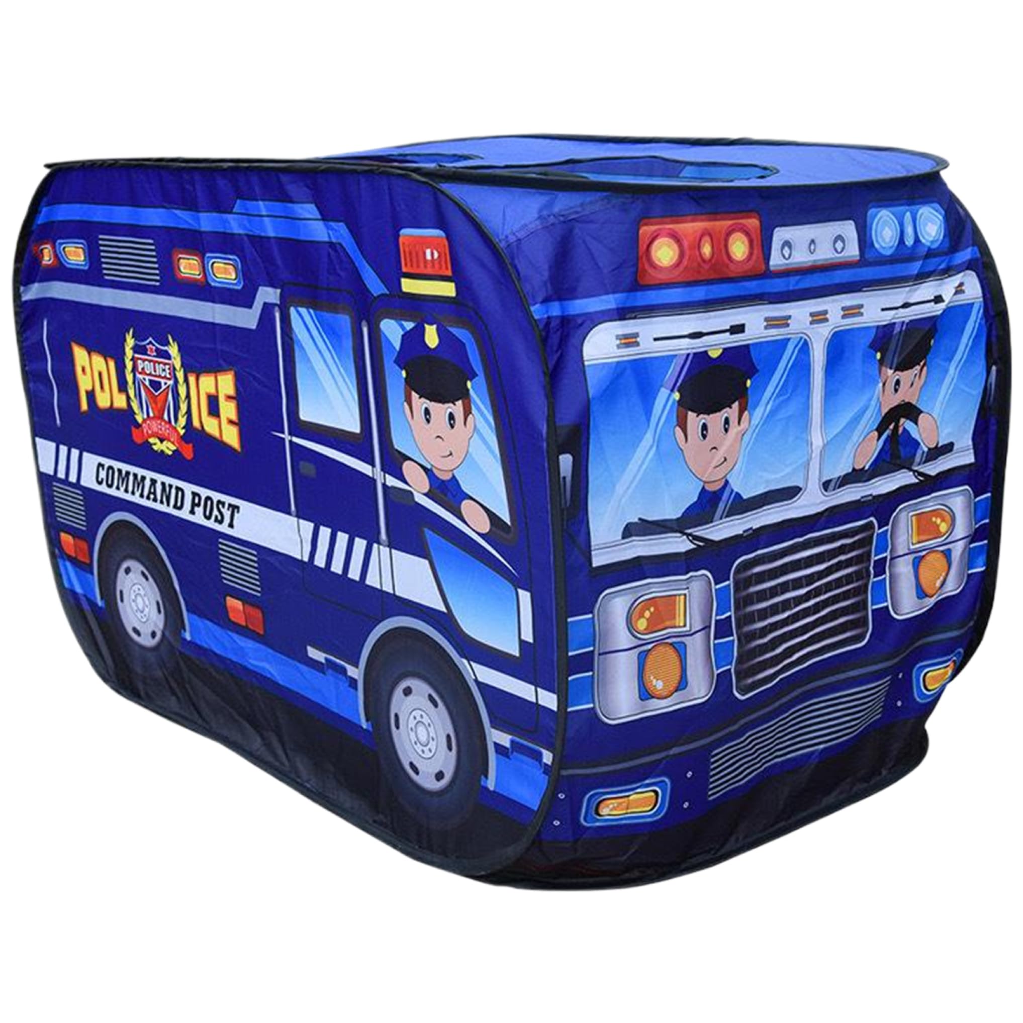 Детска Pop up Палатка Полицейски Бус Команден Пост за Игра над 3 Години - Image 4