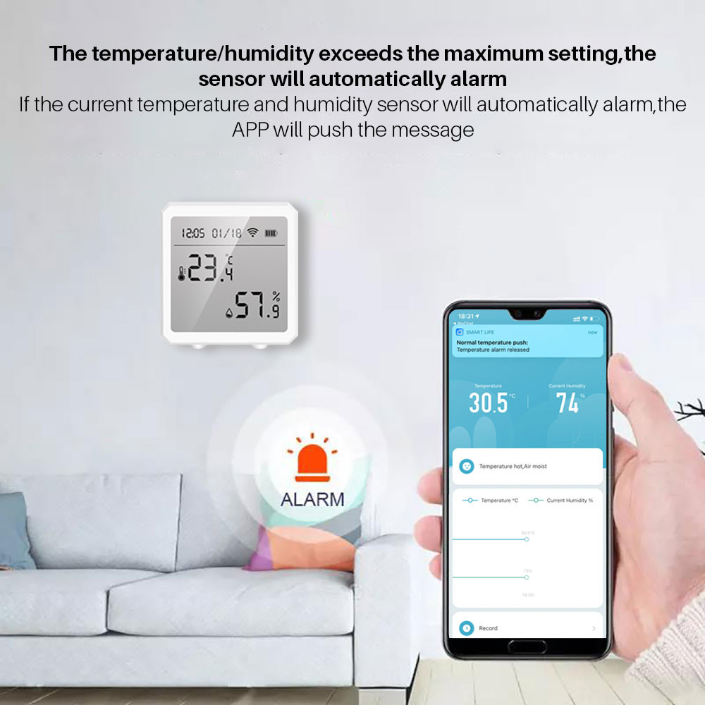 Wifi стаен термометър хигрометър със сензор за температура и влажност - Image 11