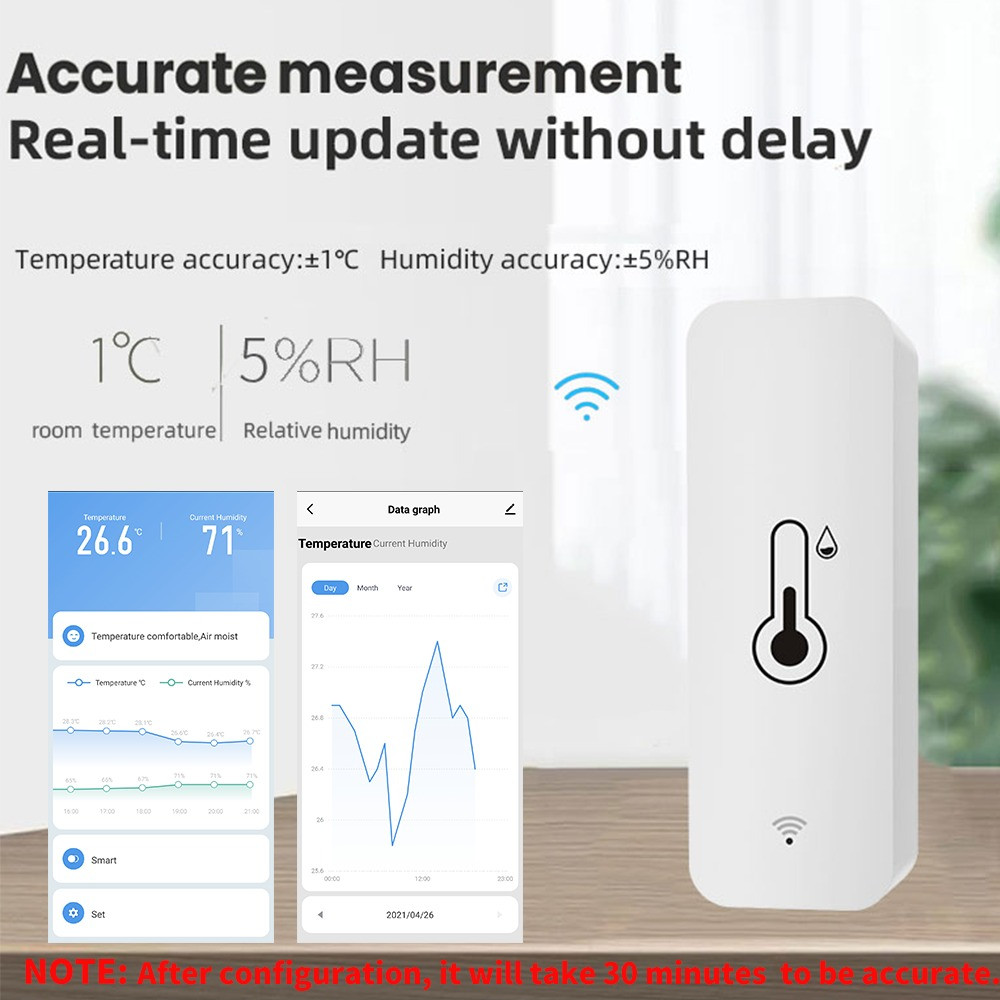 Стаен термометър с wifi - сензор за температура и влажност - Image 5