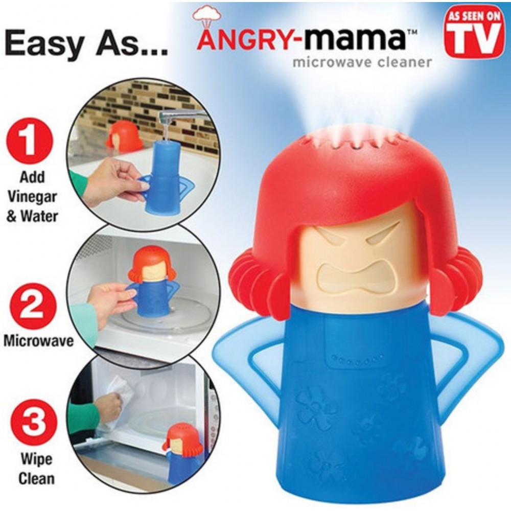 Компактен чистач Angry Mama за бързо почистване на микровълновата печка